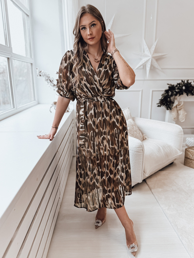 Rochie midi elegantă ANIMALIA