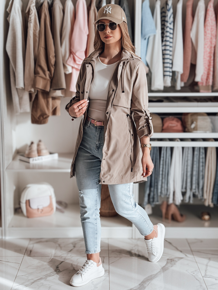 Kurtka damska przejściowa parka STYLINA kamelowa Dstreet