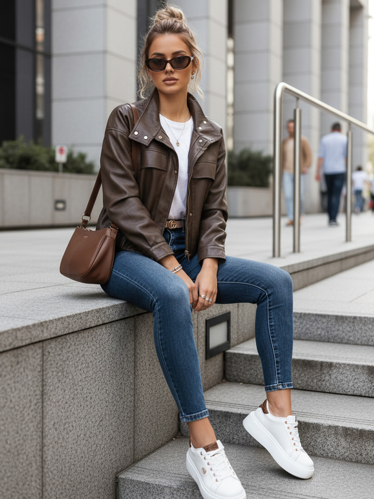 Dámske skinny rifle modré Dstreet