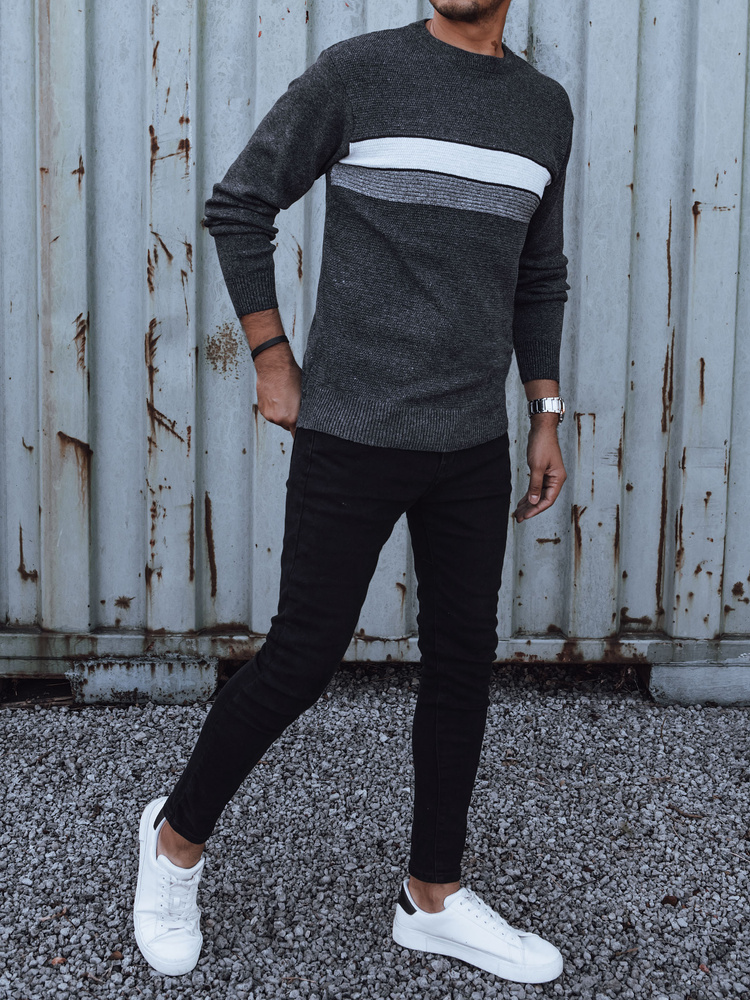 Sweter męski ciemnoszary Dstreet