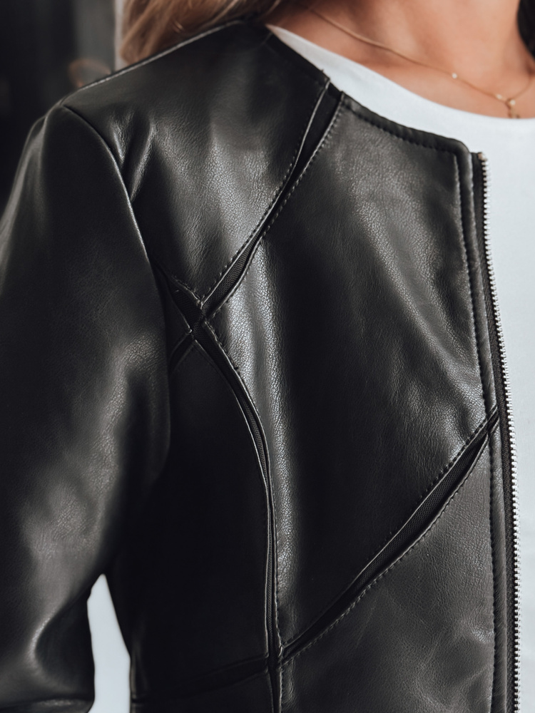 Kurtka damska skórzana CHICLEATHER czarna Dstreet