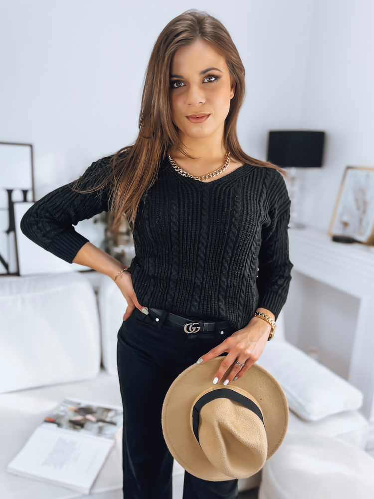 Sweter damski WELLMA czarny Dstreet