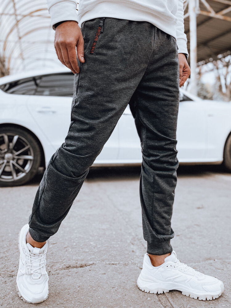 Spodnie męskie dresowe ciemnoszare Dstreet