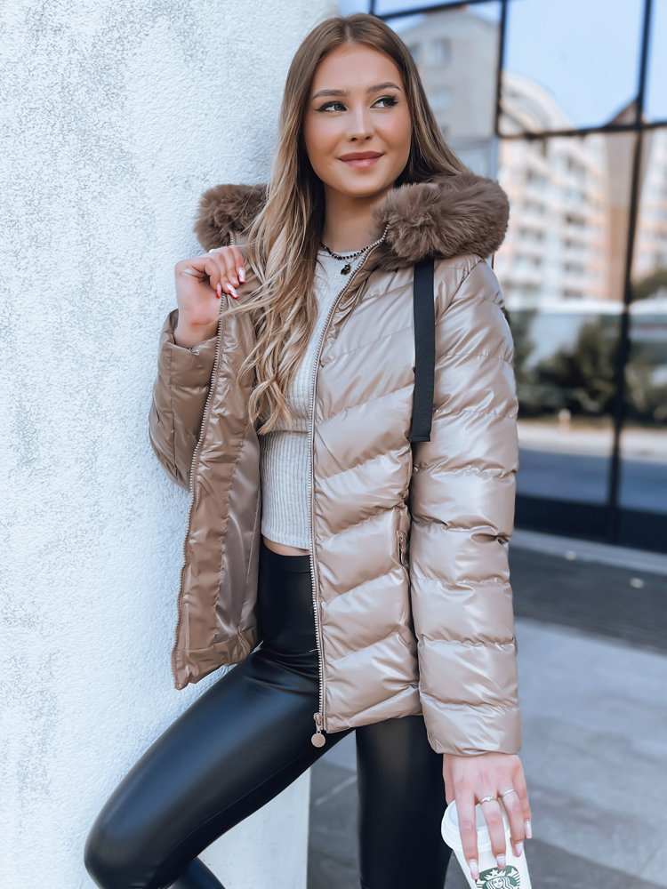 Dámská zimní bunda MIRIAL Barva tmavě béžová DSTREET