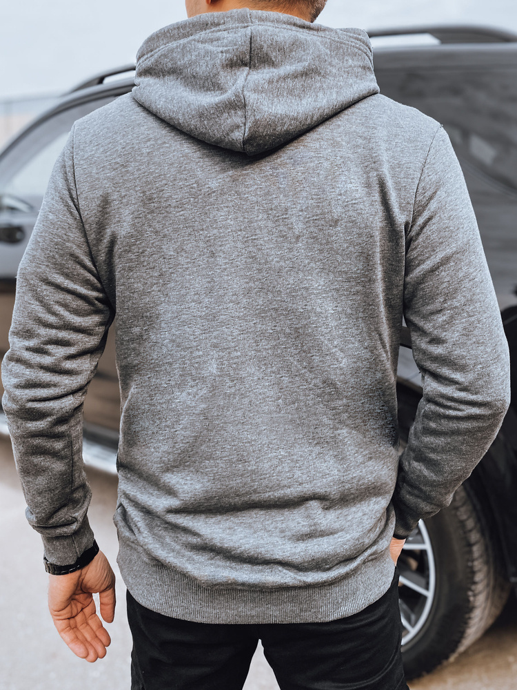 Bluza męska z nadrukiem antracytowa Dstreet