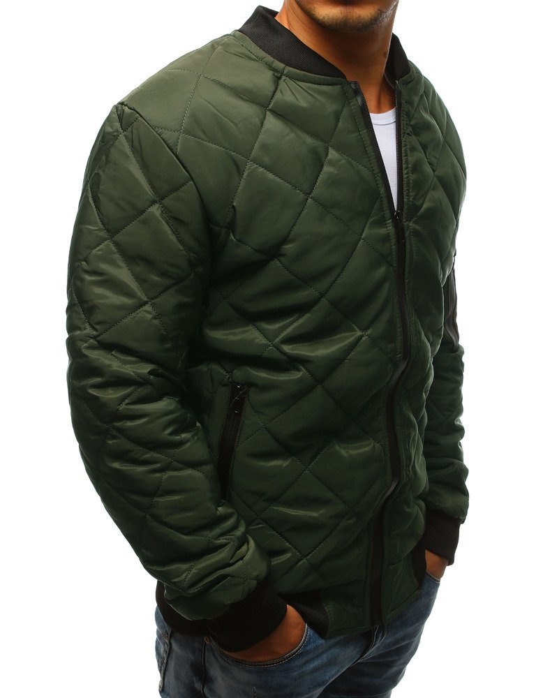 DStreet Kurtka męska pikowana bomber jacket zielona