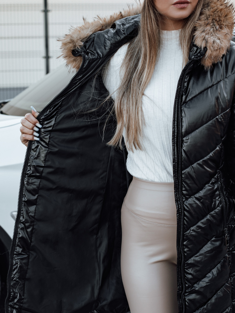 Women's winter quilted jacket BELLATRIX black Dstreet