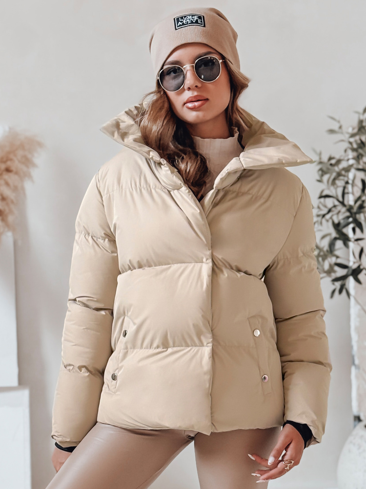 Geacă de iarnă pentru femei LARO bej deschis