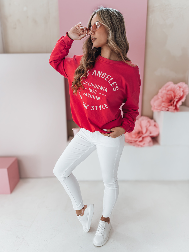 Bluza damska one size oversize KALISTYLE koralowy Dstreet