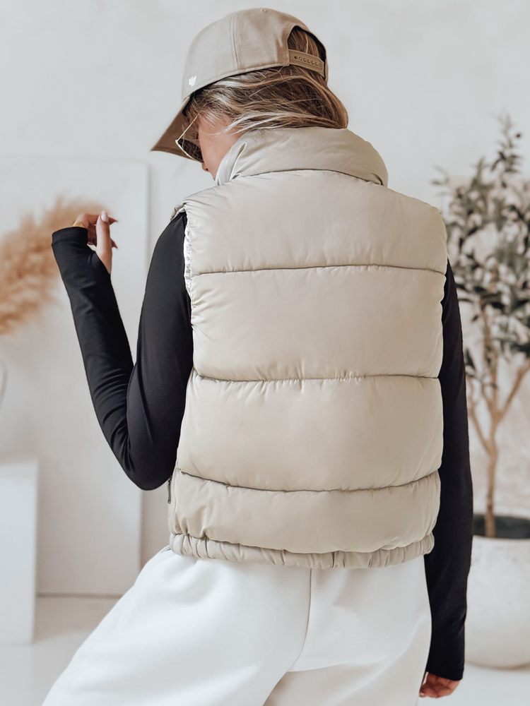 Vestă bej pentru femei URBANELLE