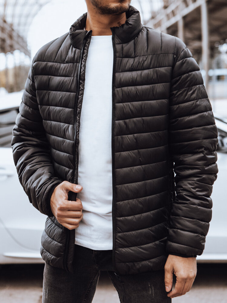 Kurtka męska przejściowa pikowana czarna Dstreet