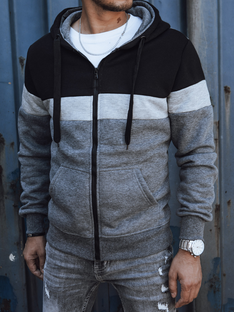 Bluza męska z kapturem ciemnoszara Dstreet