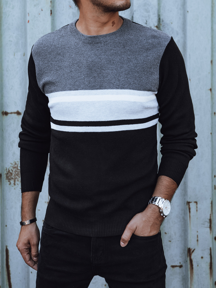 Men&#039;s sweater gray-black Dstreet