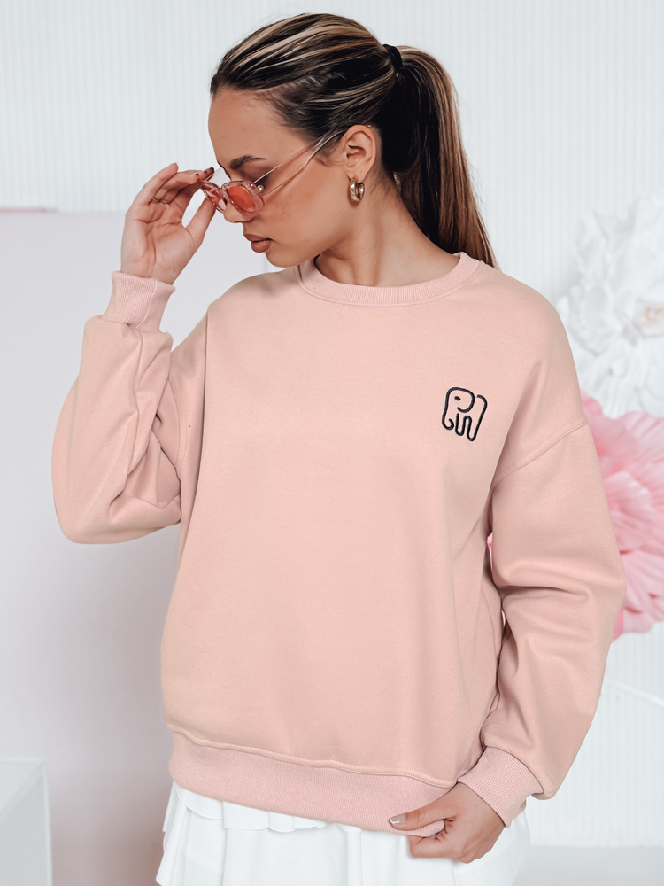 Bluza damska masełko z haftem SOFTSLON różowa Dstreet