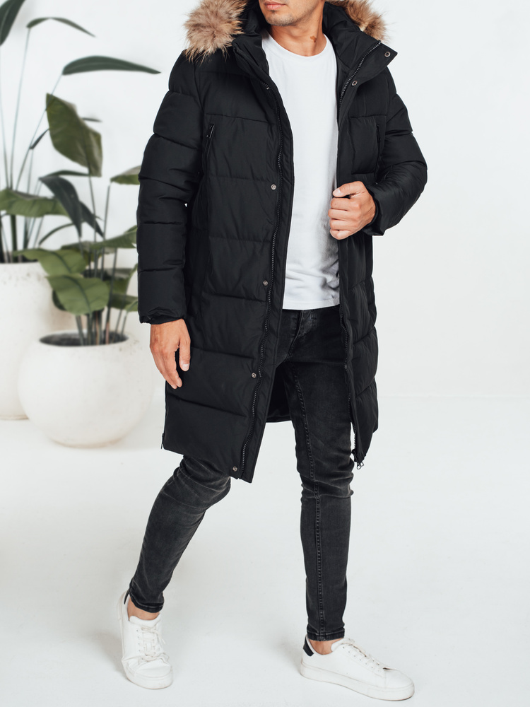 DStreet Męska kurtka zimowa pikowana czarna