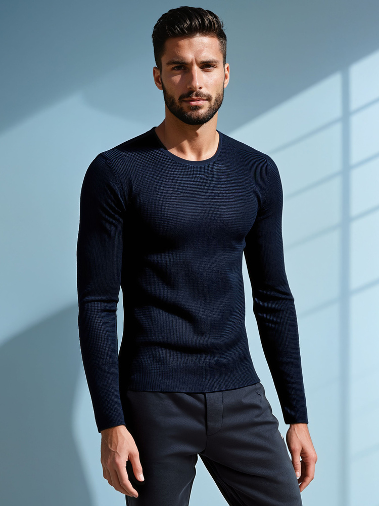 DStreet Sweter męski granatowy