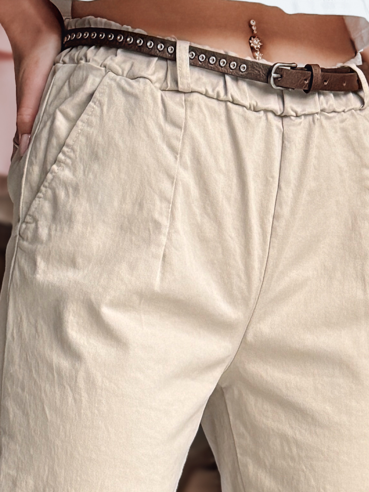 Pantaloni chino de damă cu curea RELCIX