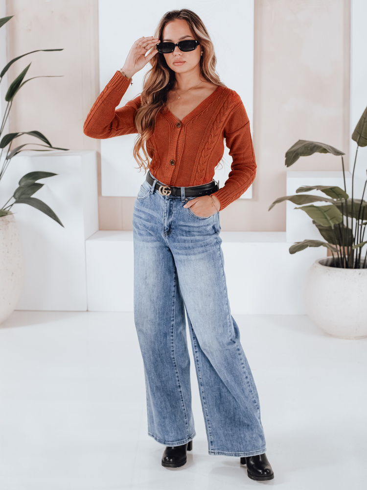 Sweter damski MELANIA ceglasty Dstreet
