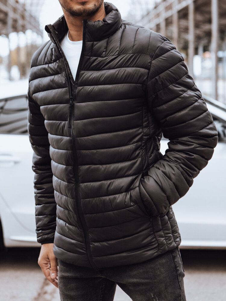 Kurtka męska przejściowa pikowana czarna Dstreet