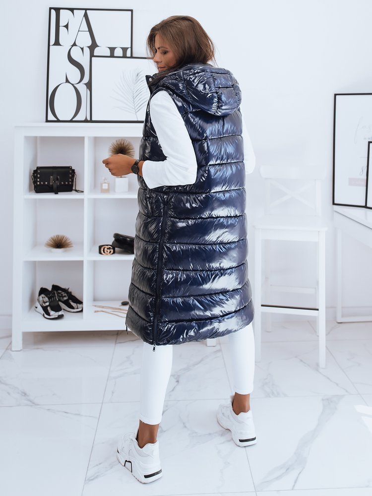 Kamizelka pikowana damska GANTINI niebieska Dstreet