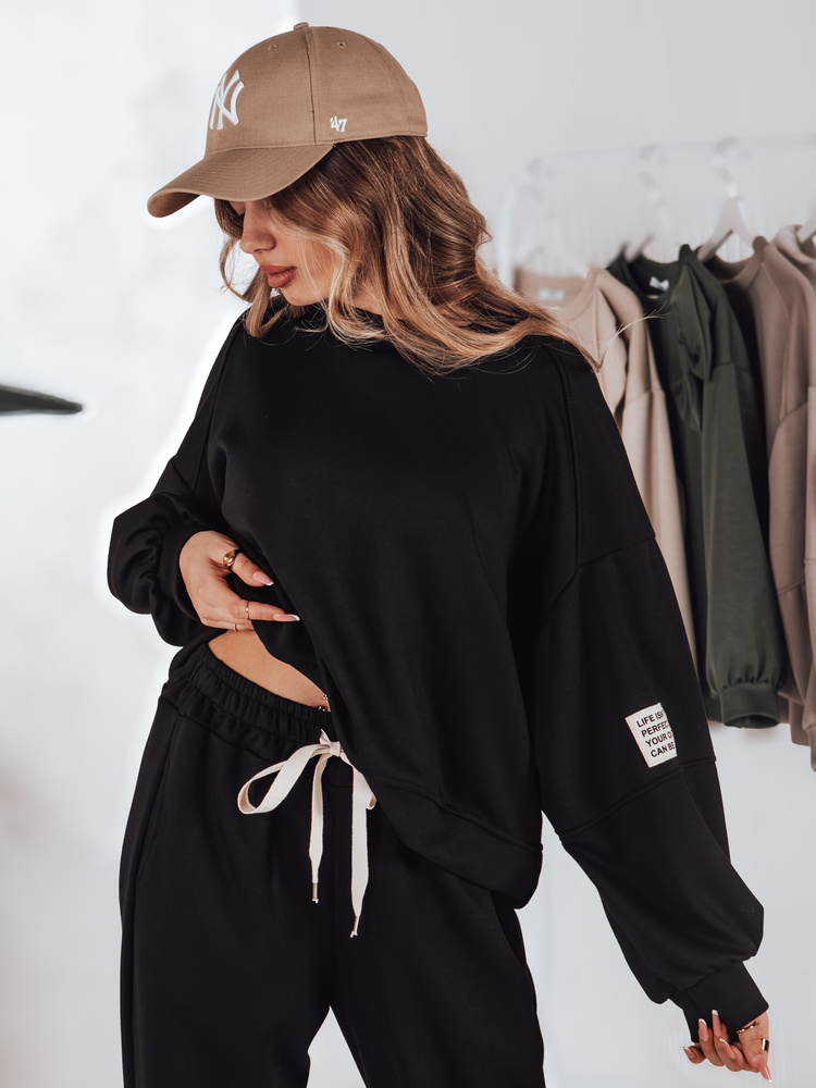 Komplet dresowy damski one size oversizowy DRESIS czarny Dstreet