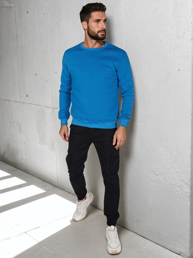 Bluza męska basic niebieska Dstreet