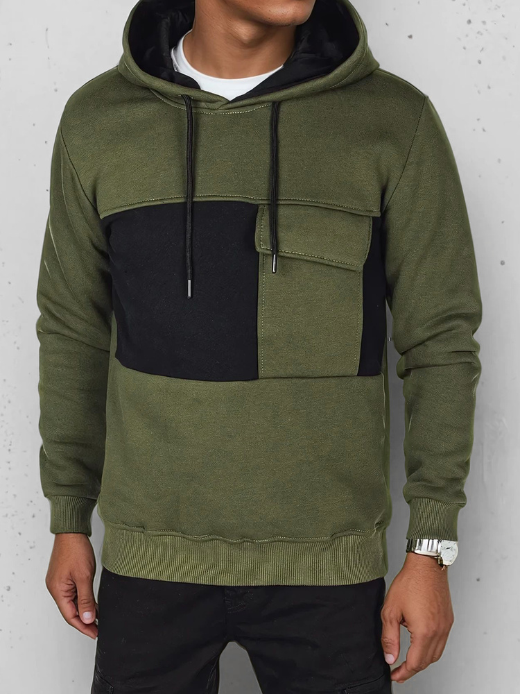 Bluza męska z kapturem khaki Dstreet