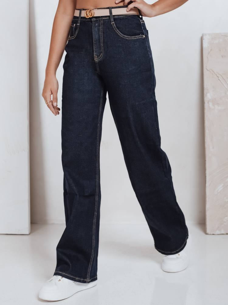 Blugi cu croi larg pentru femei, granat