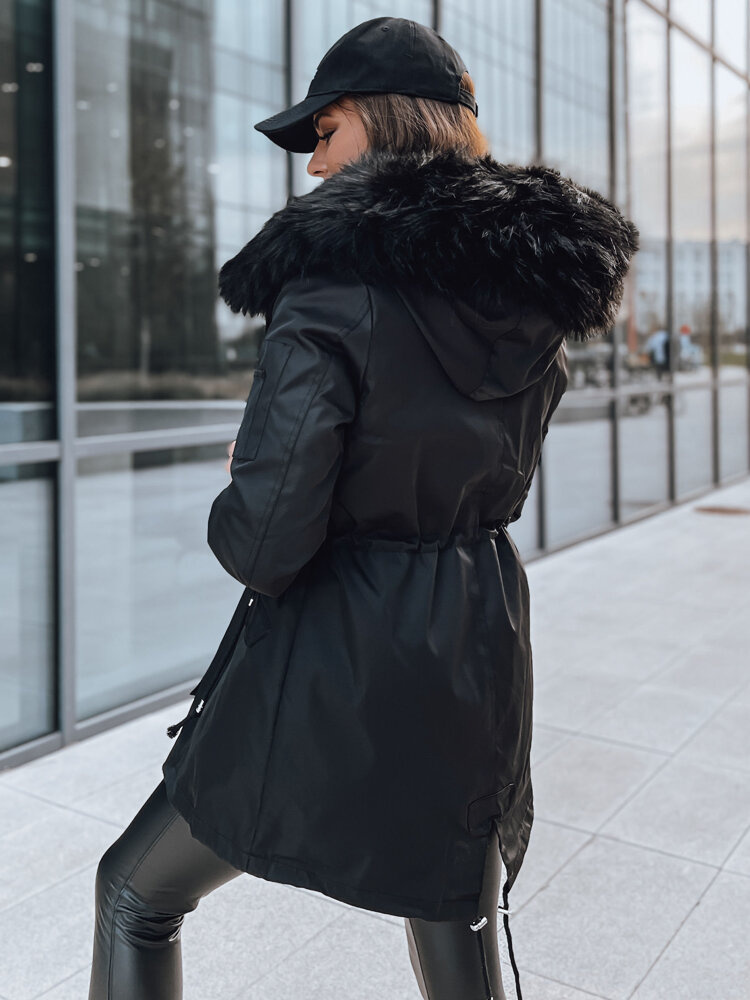 Kurtka zimowa damska parka GARNET czarna Dstreet