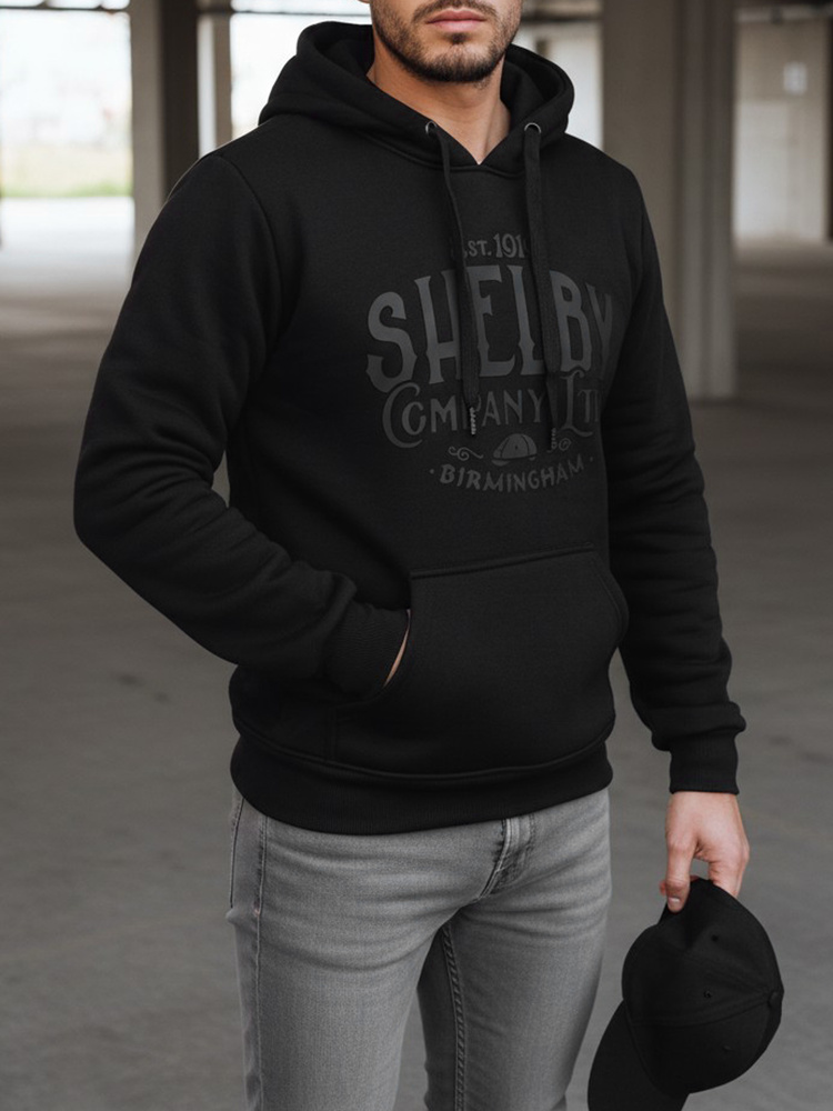 Čierna mikina Shelby s kapucňou