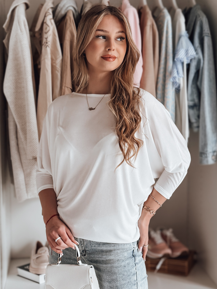 Bluzka damska one size oversize z wisiorkiem LUZVIA ecru Dstreet
