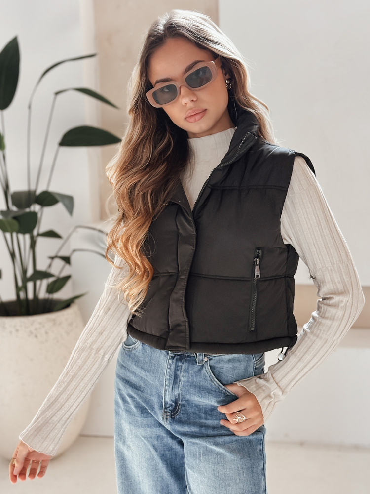 Vestă neagră matlasată