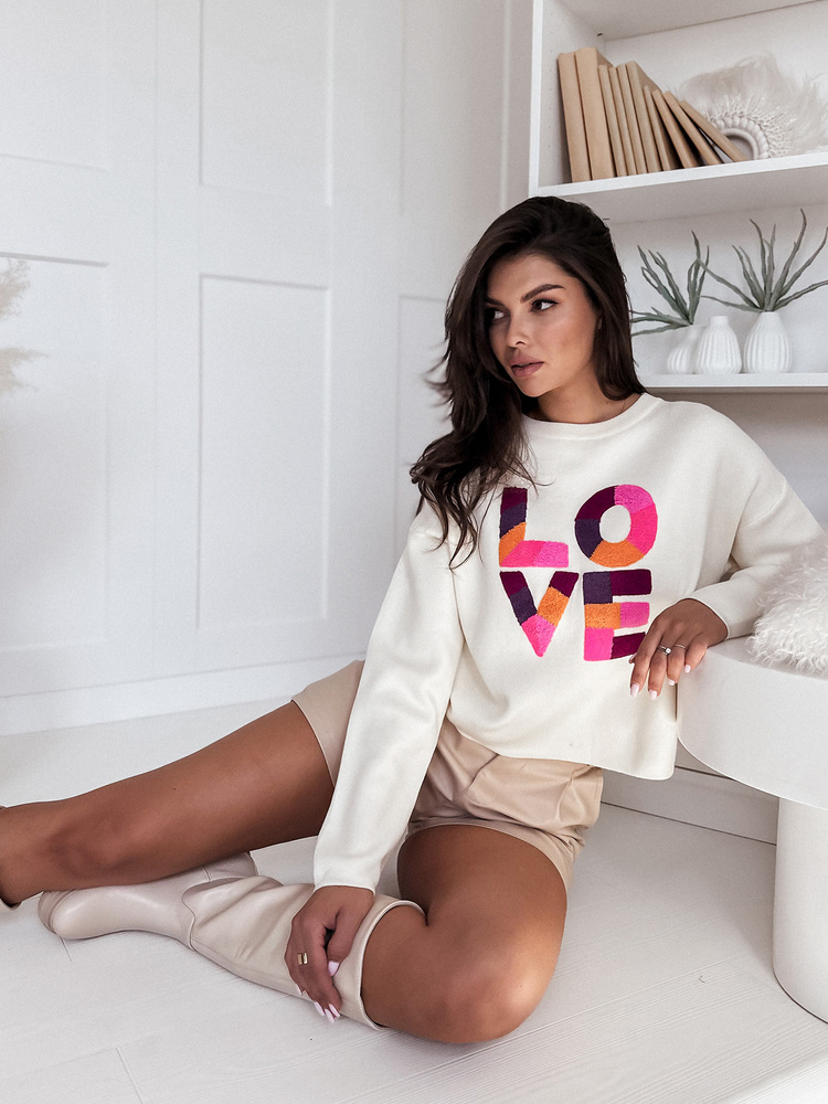 DStreet Sweter damski oversize HARPER ecru