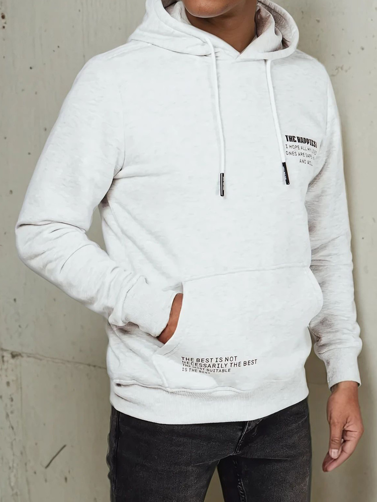 Bluza męska z kapturem jasnoszara Dstreet
