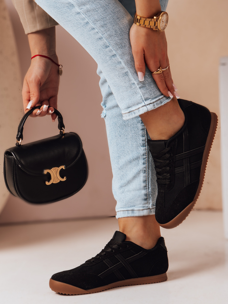 Sportowe sneakersy damskie RUNLUX czarne Dstreet