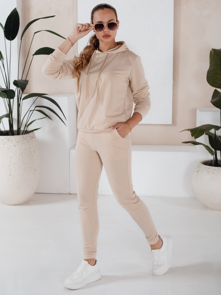 Komplet damski dresowy MIGEL jasnobeżowy Dstreet