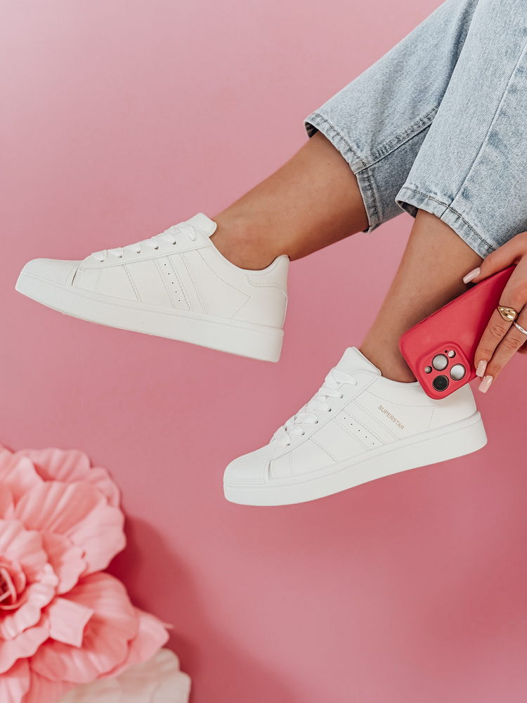 Teniși albi pentru femei JUNOMI