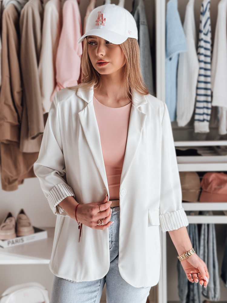 Marynarka damska one size oversize RESIDAL biała Dstreet