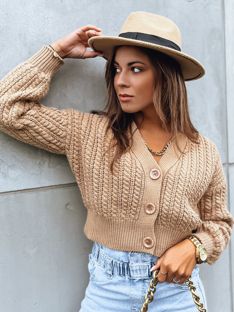 Sweter damski MINERWA kamelowy Dstreet