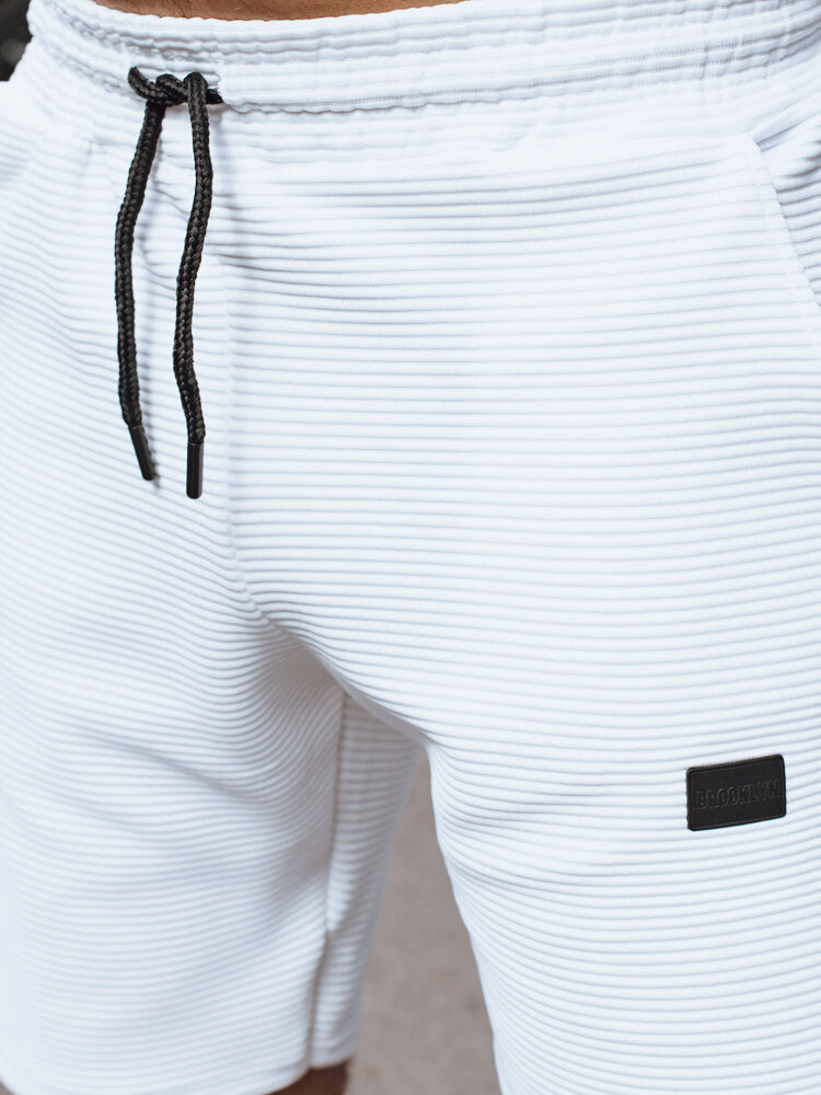 Spodenki męskie dresowe białe Dstreet