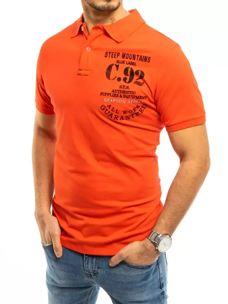 Koszulka polo męska koralowa Dstreet