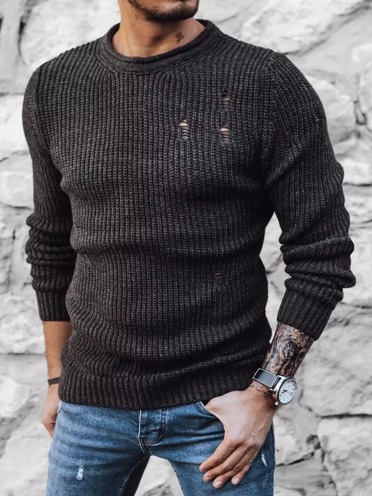 Sweter męski ciemnoszary Dstreet