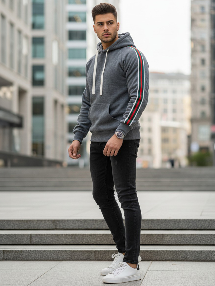Stylová pánská mikina s kapucí