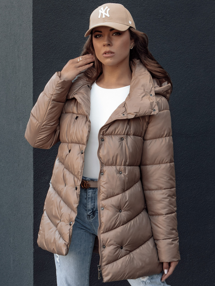 Haină de iarnă pentru femei BLOOM cămilă