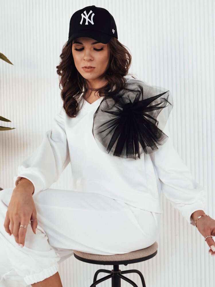 Bluza damska w serek FILAN ecru Dstreet