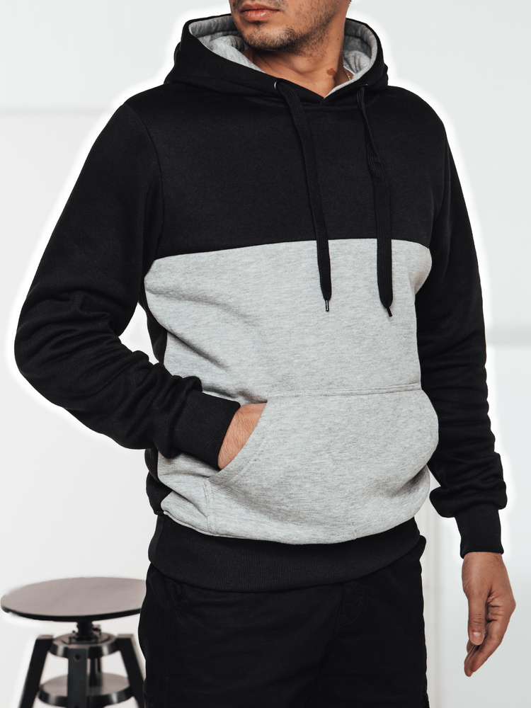 Bluza męska z kapturem czarna Dstreet