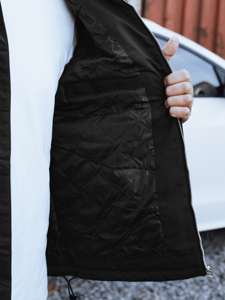 Jachetă de tranziție neagră pentru bărbați Dstreet