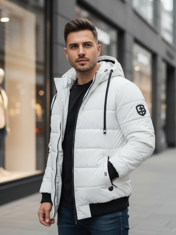 Pánska zimná bunda s kapucňou