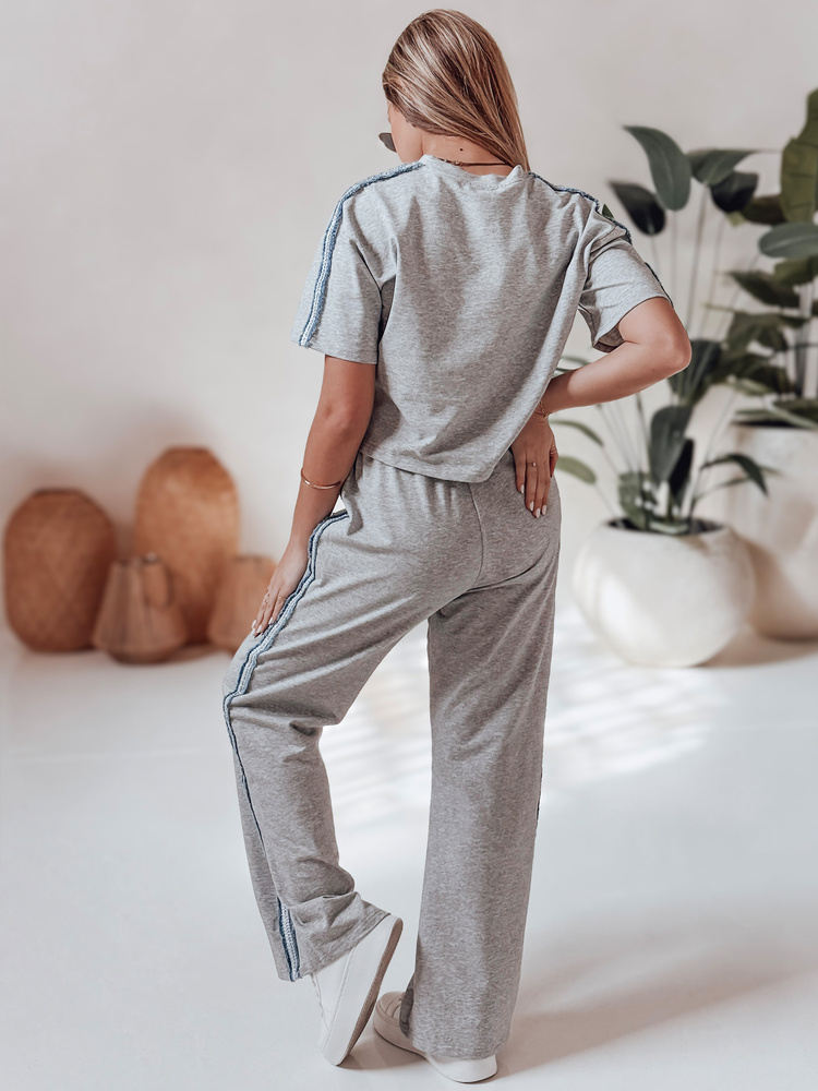 Komplet damski dresowy oversize SPORT LIKE szary Dstreet
