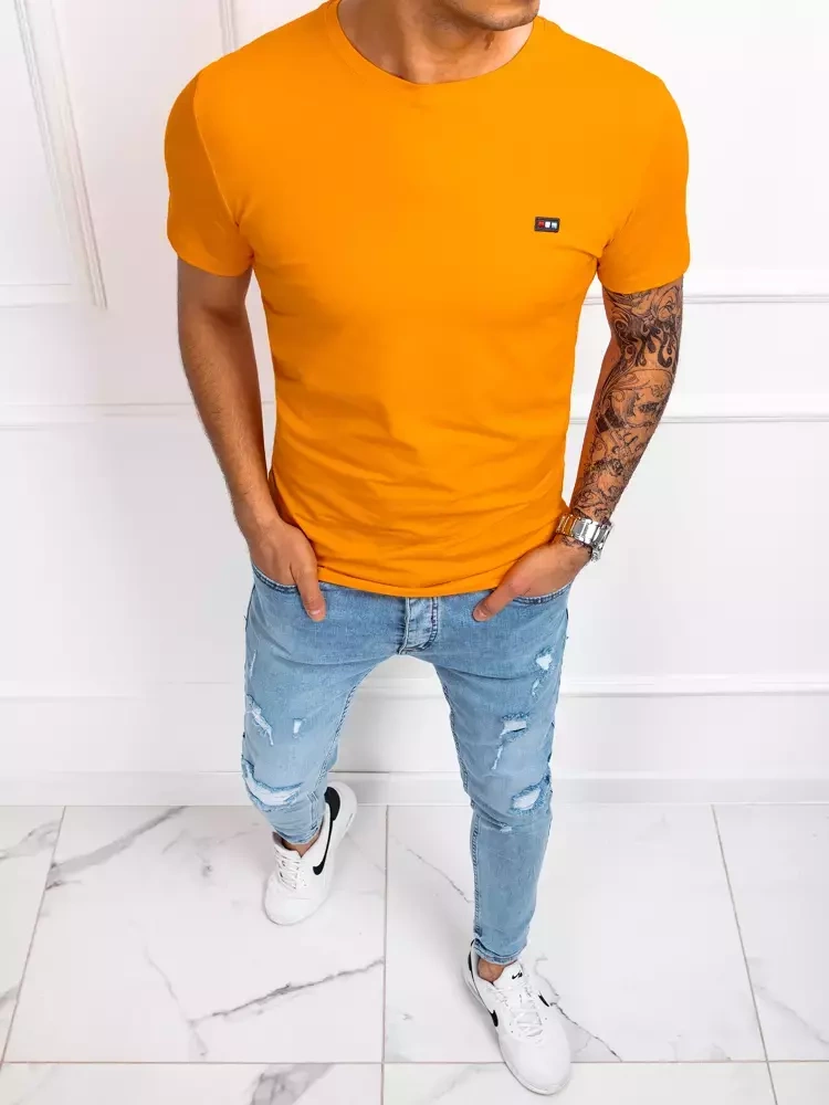 T-shirt męski pomarańczowy Dstreet